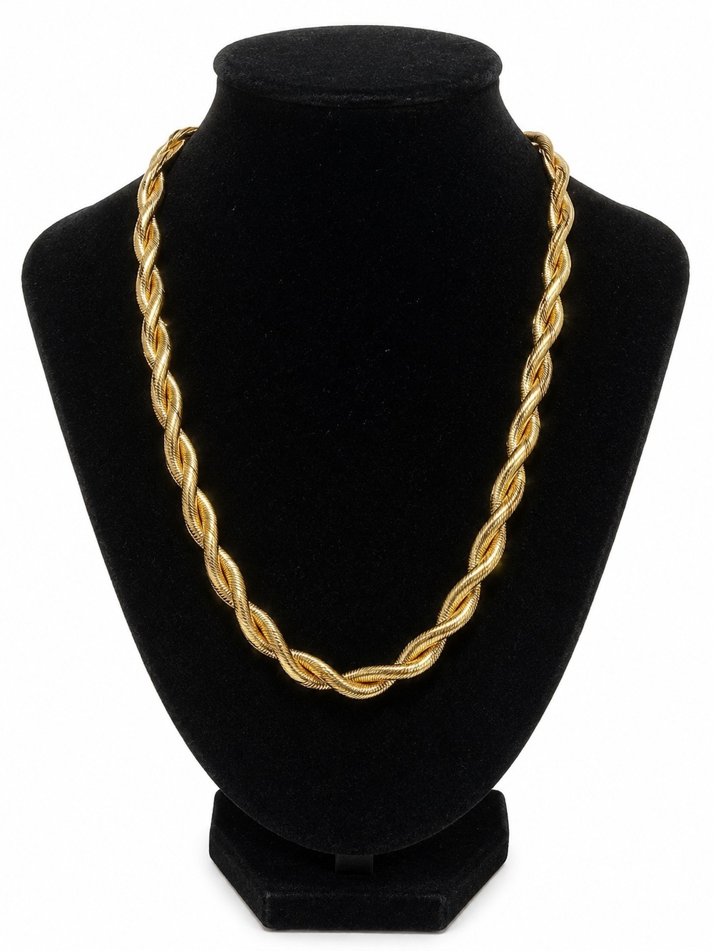 Gold TONE Twisted Statement Necklace